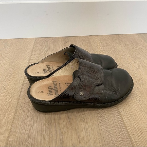 FINN COMFORT AUSSEE SOFT Black Napa / Croc - Picture 2 of 6